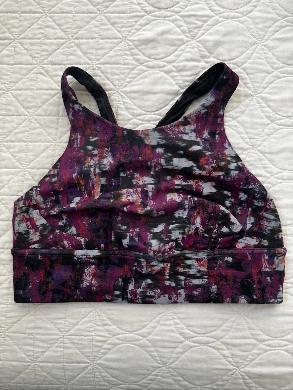 Lululemon Wunder Train Longline Bra Cinder Flash Multi